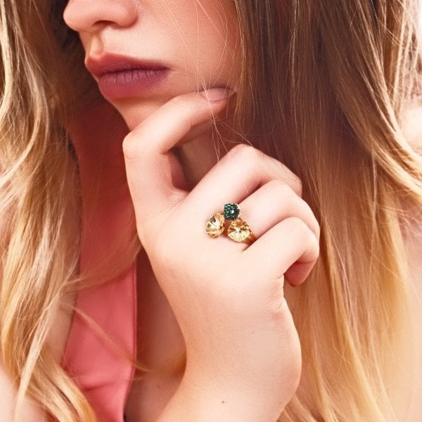 TAŞLI ÇİÇEKLİ YÜZÜK