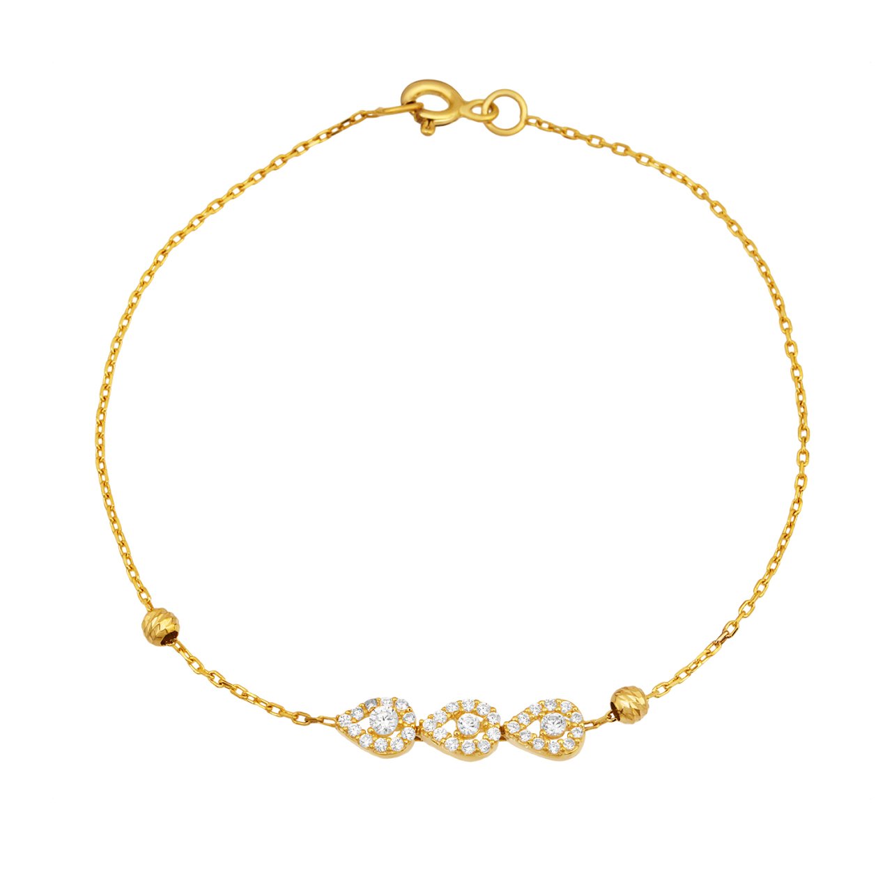 Damla Detaylı Gümüş Bileklik