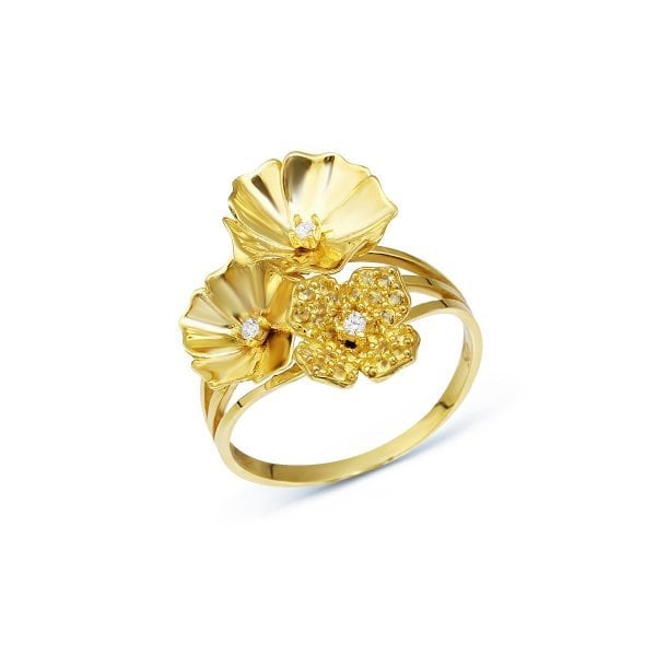 TAŞLI ÇİÇEKLİ YÜZÜK