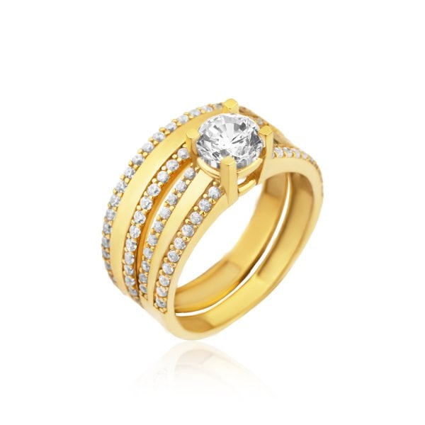 İkili Tektaş Yüzük