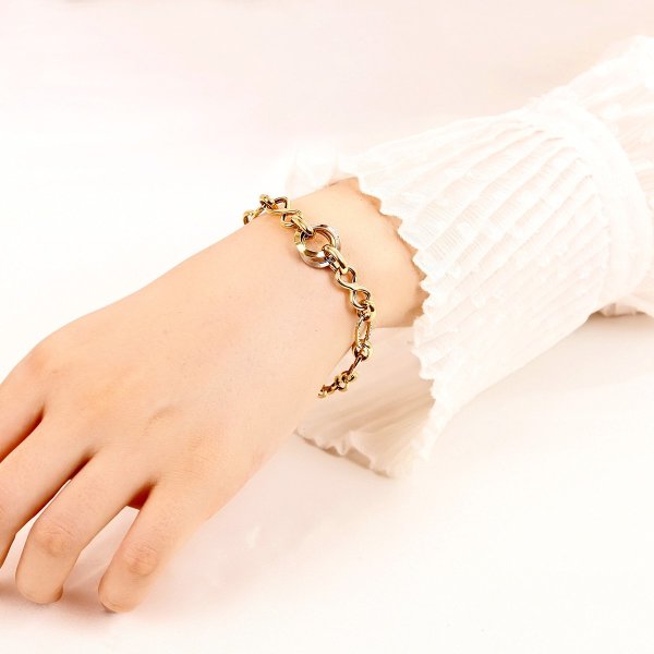 FANTAZİ TAŞLI ALTIN KAPLAMA BİLEKLİK