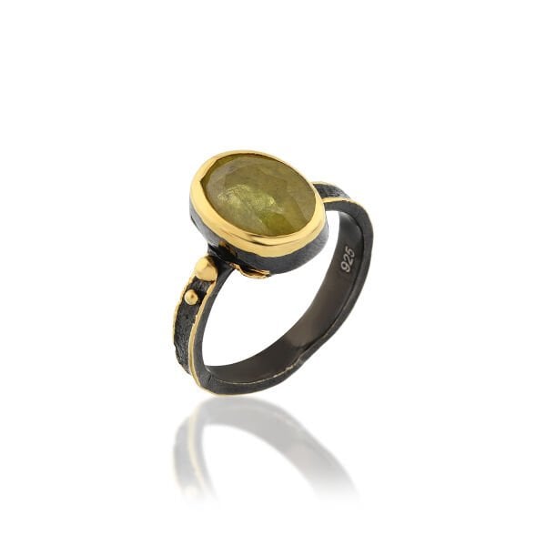 925  Ayar Gümüş Safir Taşlı Yüzük