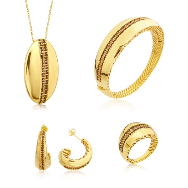 Gümüş Altın Kaplama Set