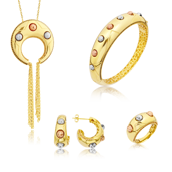 Dorikalı Zincir Detaylı Gümüş Set