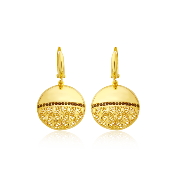 İşleme Detaylı Gümüş Küpe