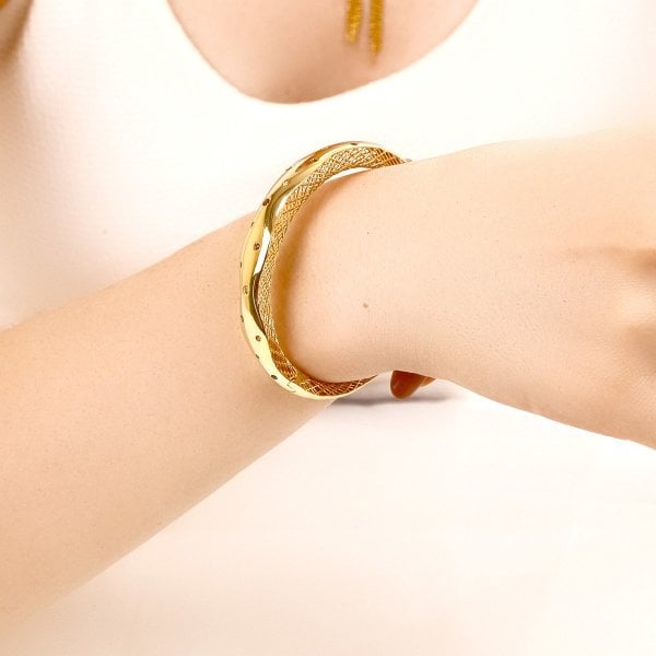 Zirkon Taşlı Tasarım Bilezik