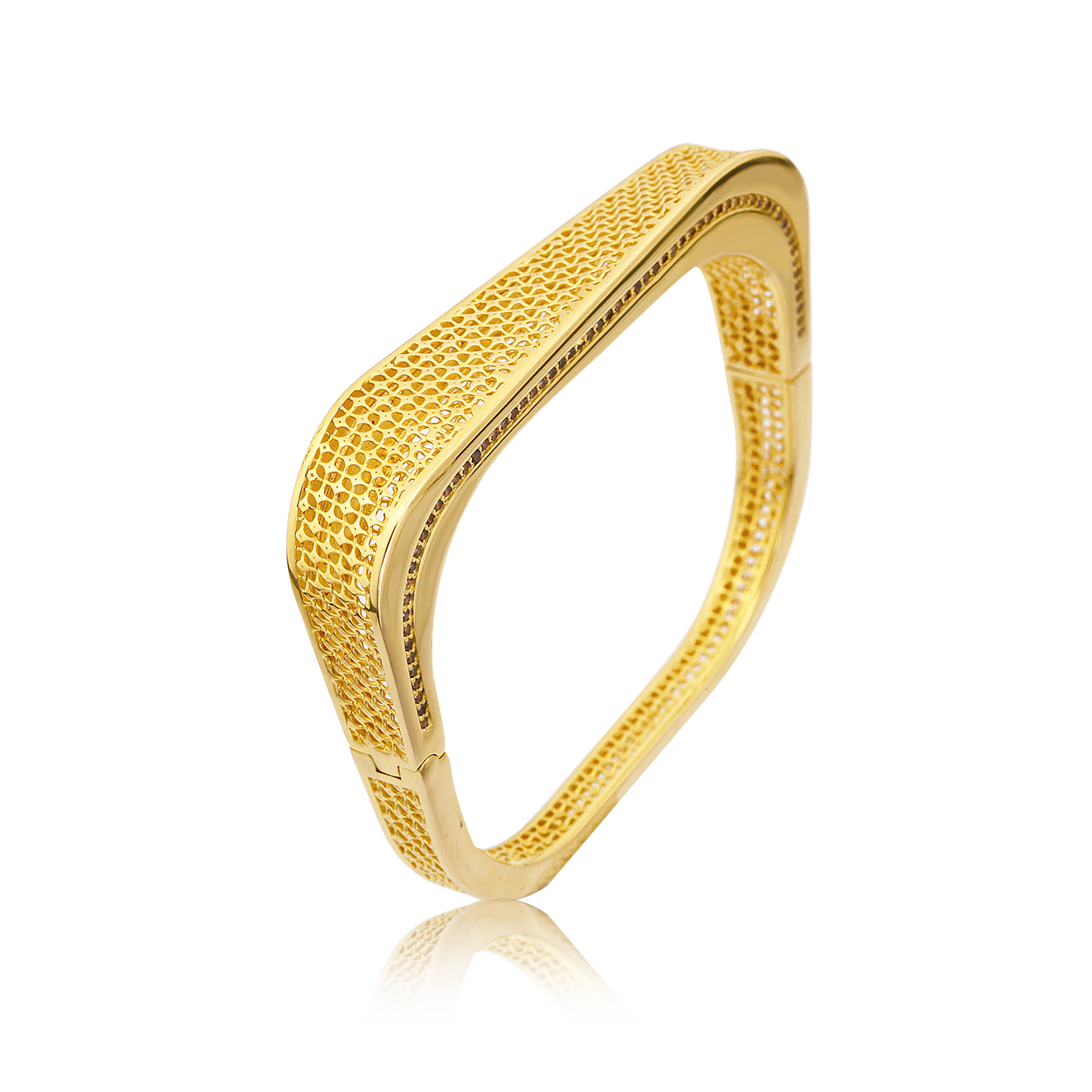 Altın Rengi Gümüş Bilezik