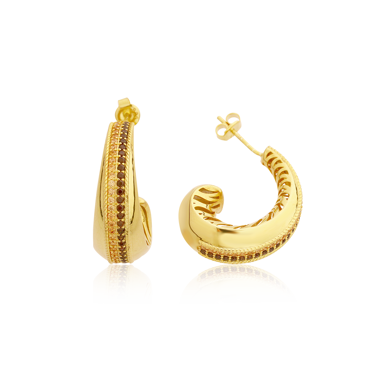 Klasik Model Gold Halka Küpe