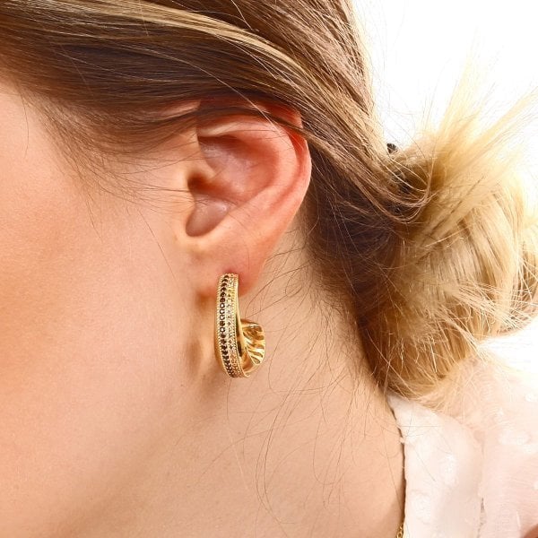 Klasik Model Gold Halka Küpe