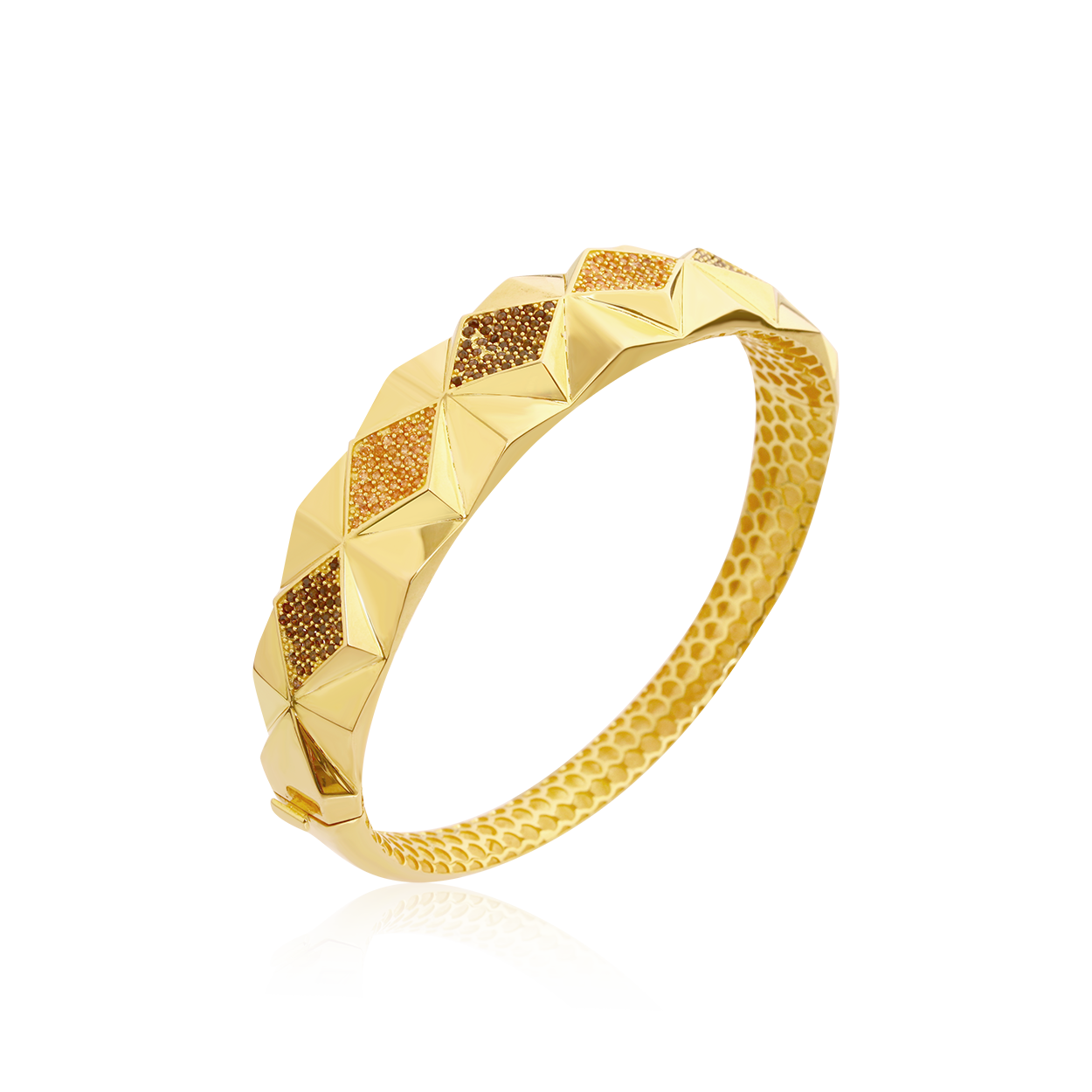 Renkli Baklava Desenli Gümüş Bilezik