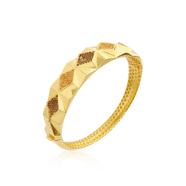 Renkli Baklava Desenli Gümüş Bilezik