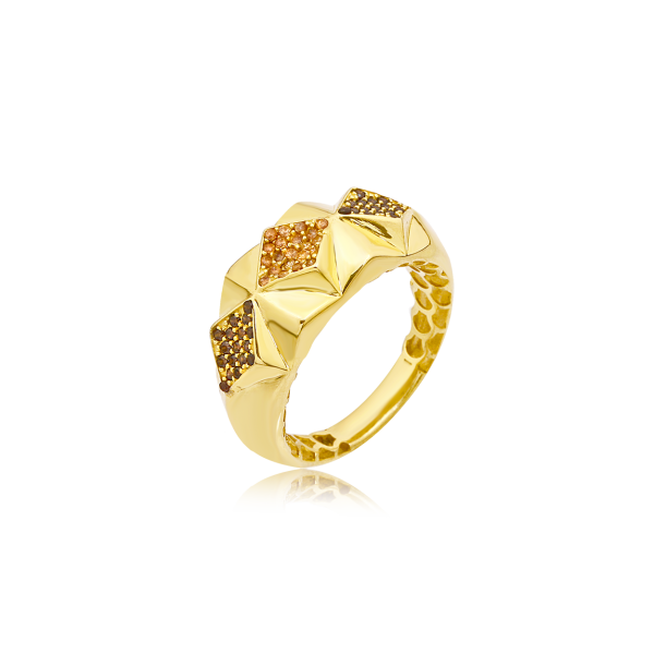 Baklava Detay Gümüş Yüzük