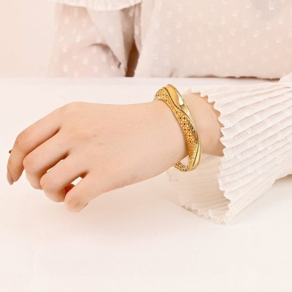 Siyah Taşlı Gümüş Bilezik