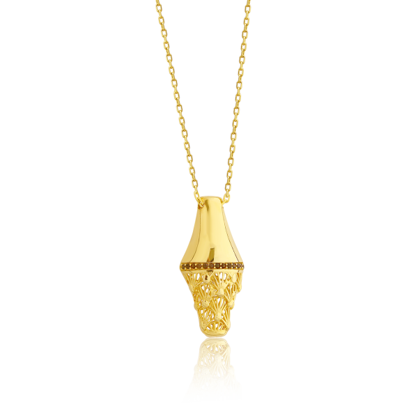 Zirkon Taşlı Gösterişli Hafif Gümüş Kolye