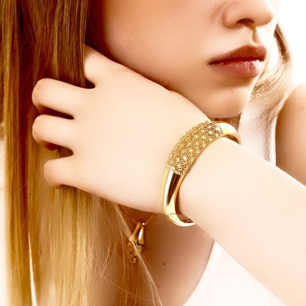 İşleme Detaylı Gümüş Bilezik