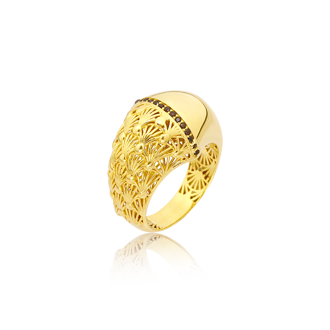 İşleme & Taş Detaylı Gümüş Yüzük