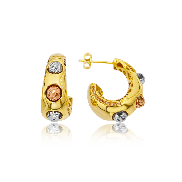 Dorika Toplu Gold Halka Küpe