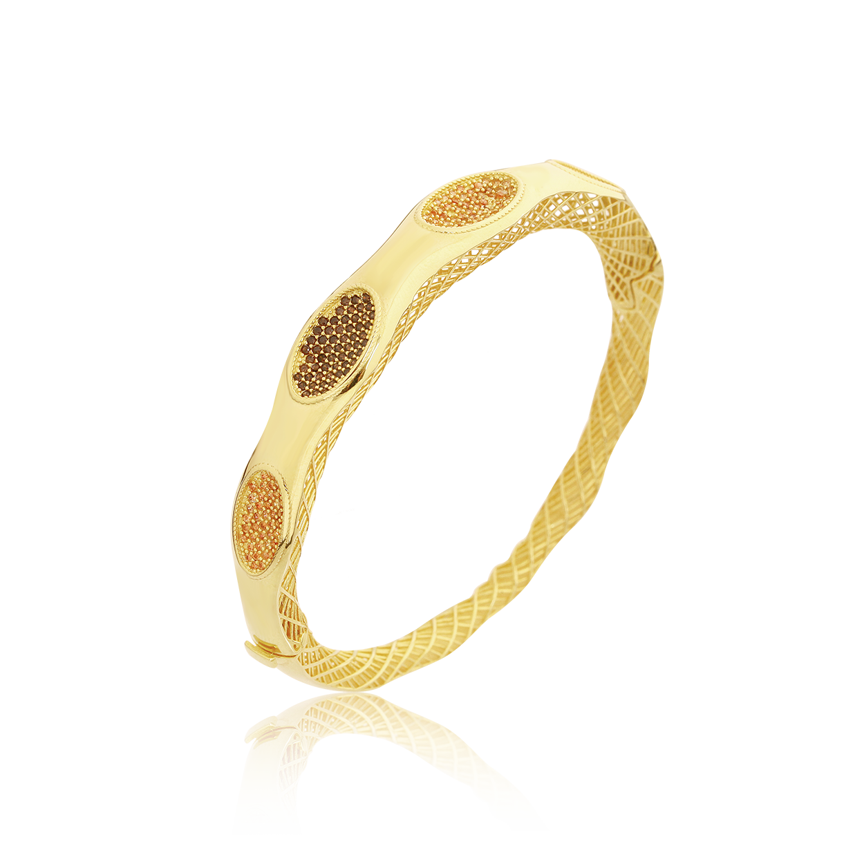 Renkli Taşlı Gümüş Bilezik