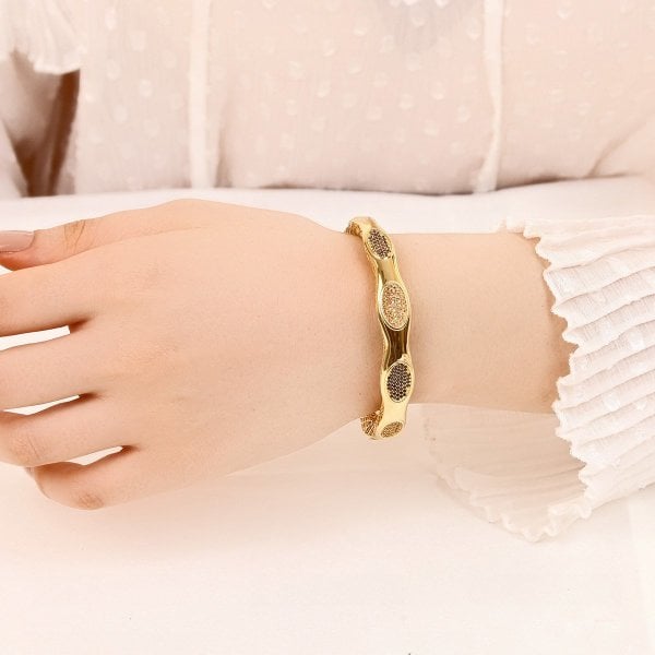 Renkli Taşlı Gümüş Bilezik