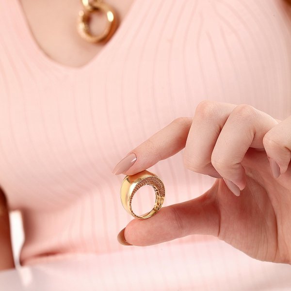 Renkli Taşlı Gümüş Yüzük