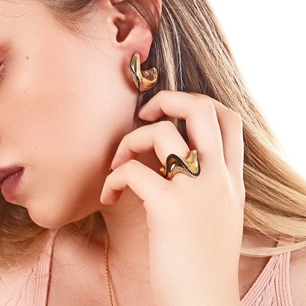 Gold Halka Küpe