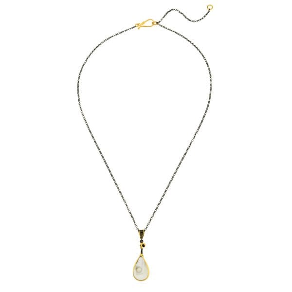 Doğal Sedef Taşlı Kolye