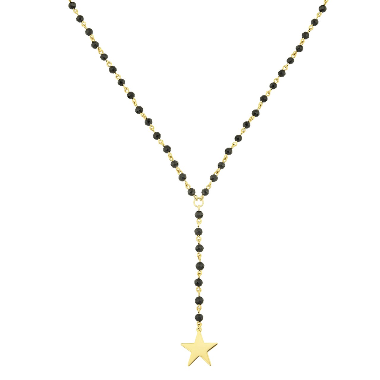 Sallantılı Yıldız Detaylı Gümüş Kolye