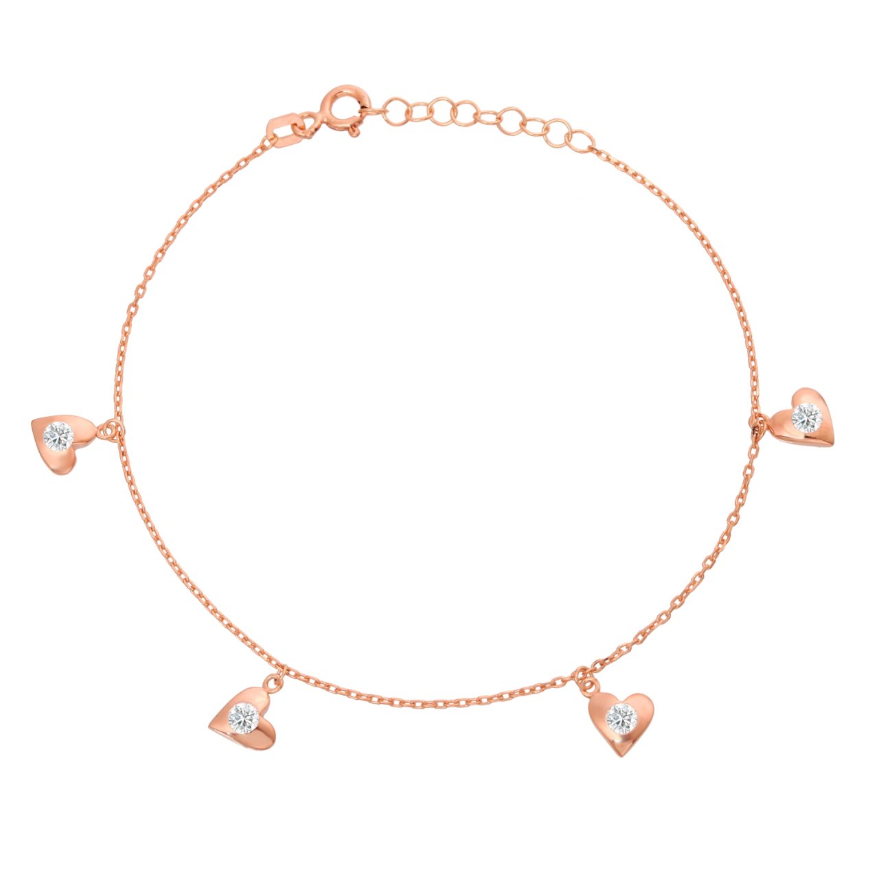 Kalpli Taşlı Gümüş Bileklik