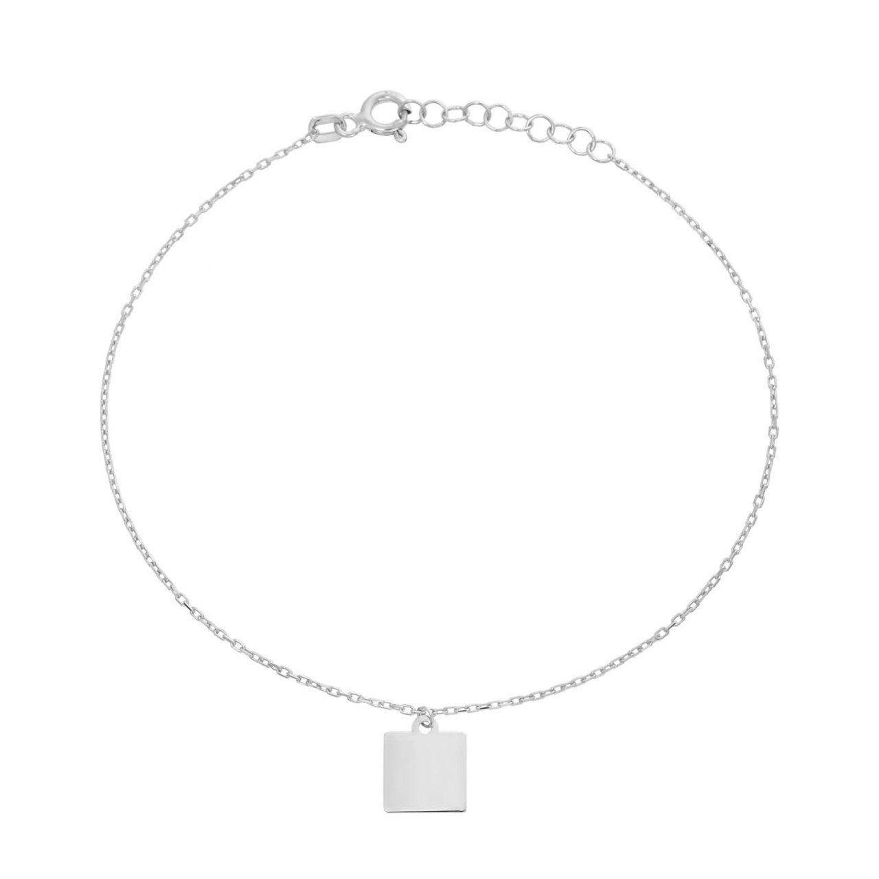 Kare Detay Gümüş Bileklik