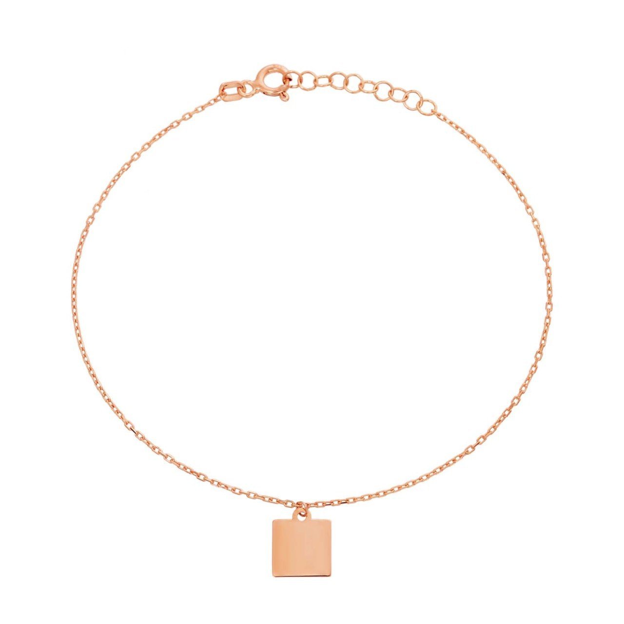 Kare Detay Gümüş Bileklik