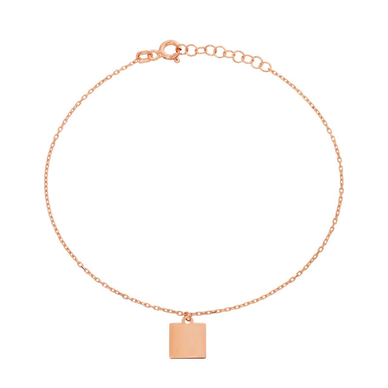 Kare Detay Gümüş Bileklik