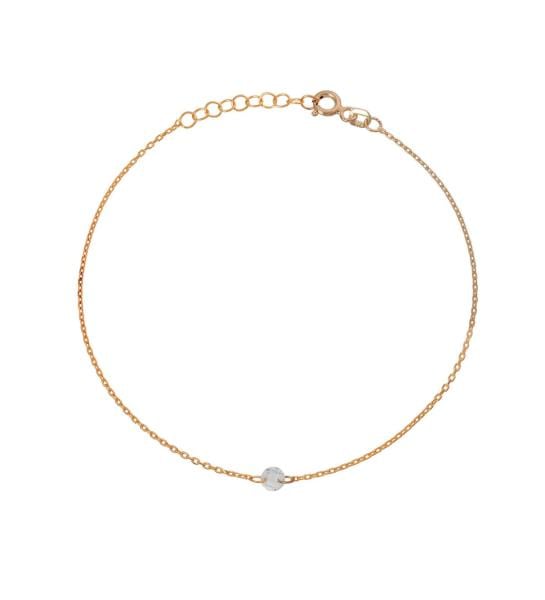 Tektaşlı Gümüş Bileklik