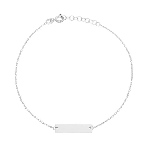 Dikdörtgen Detay Gümüş Bileklik