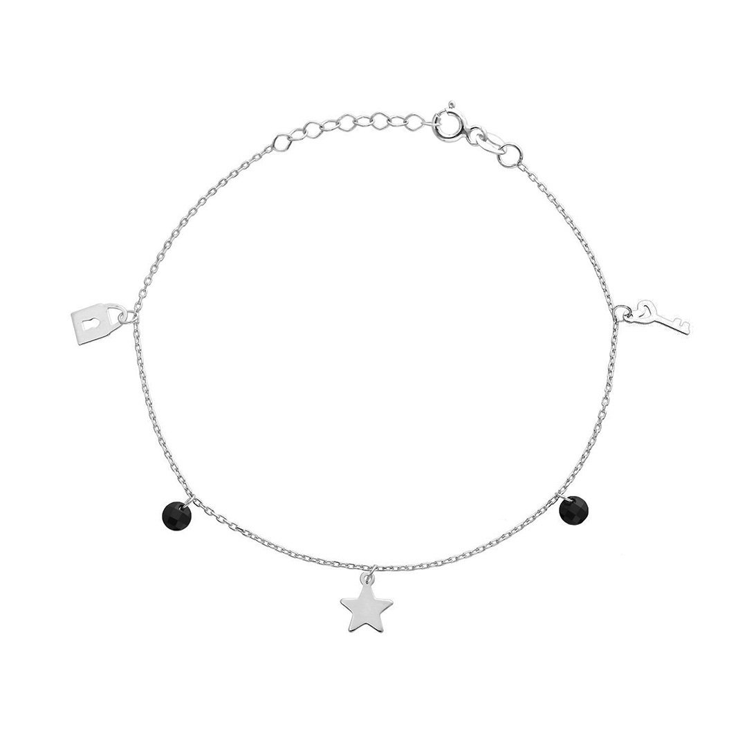 Yıldızlı Oniks Taşlı Bileklik