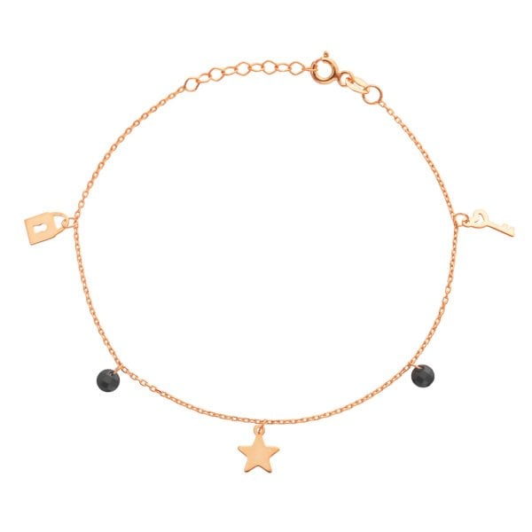 Yıldızlı Oniks Taşlı Bileklik