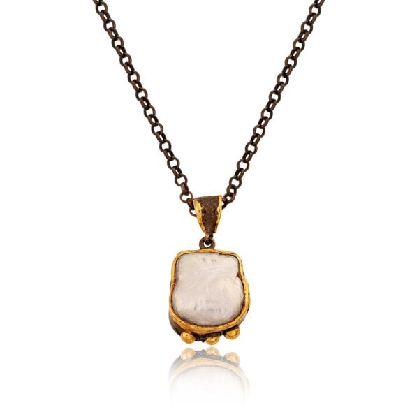 Barok İnci Taşlı Kolye