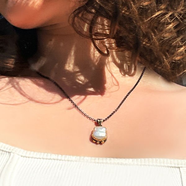 Barok İnci Taşlı Kolye