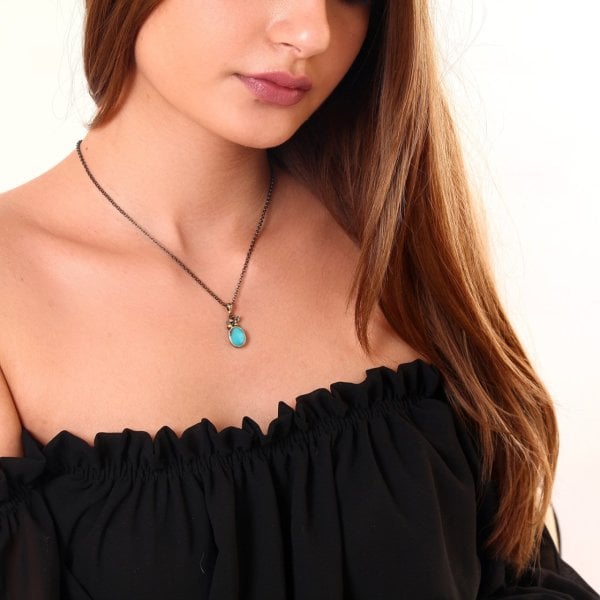 Firuze Taşlı Kolye