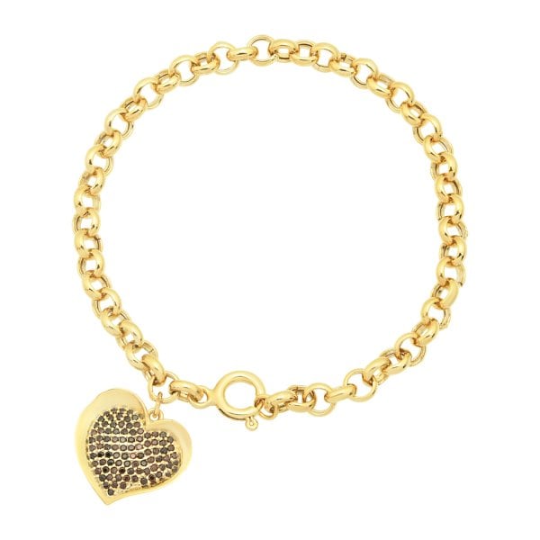 Siyah Kalpli Gümüş Bileklik