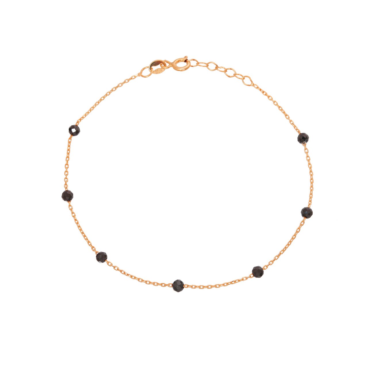 Siyah Taşlı Gümüş Bileklik