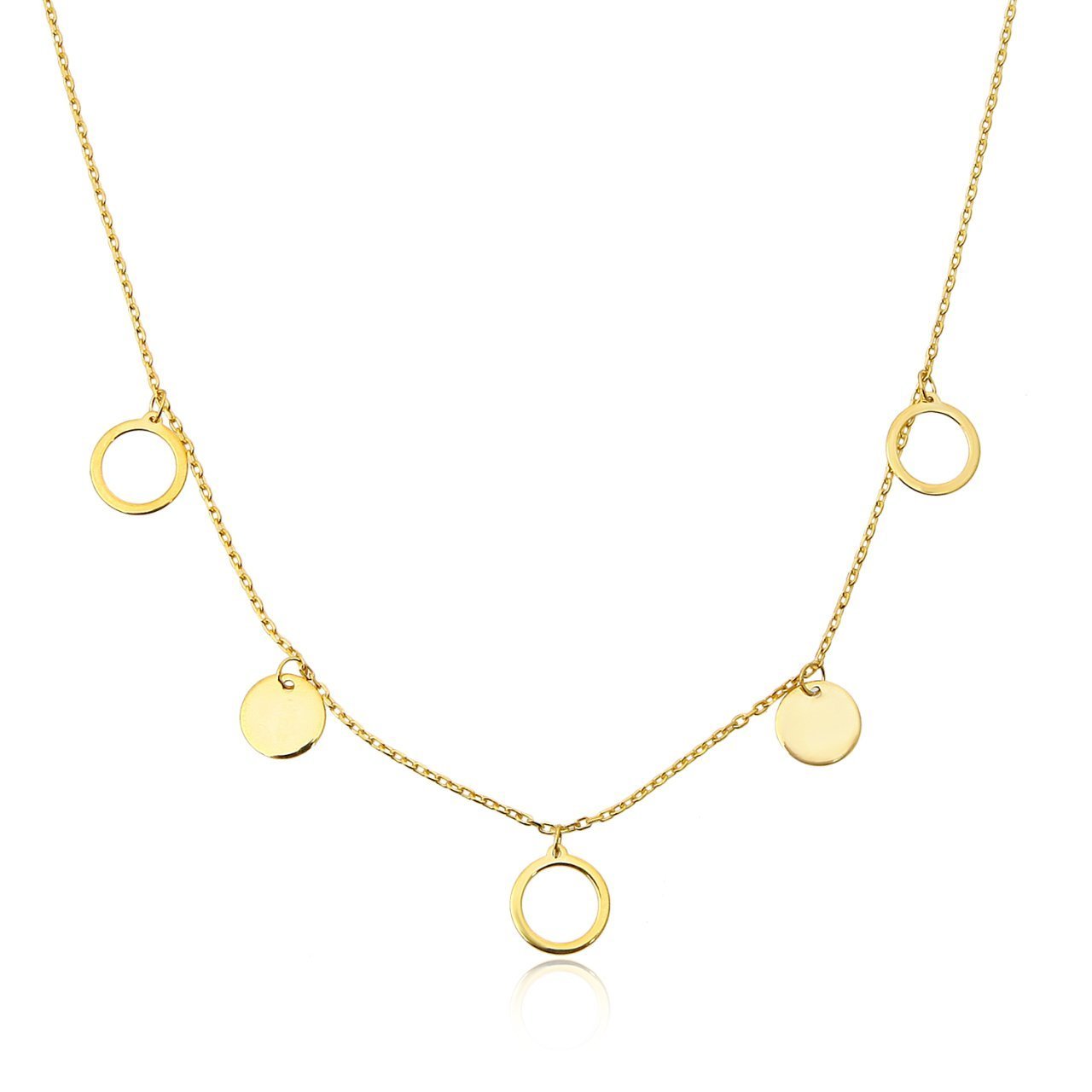 Halka Figürlü Gümüş Kolye