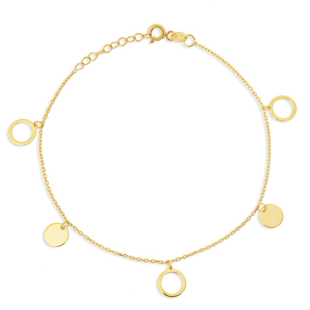 Halka Figürlü Gümüş Bileklik