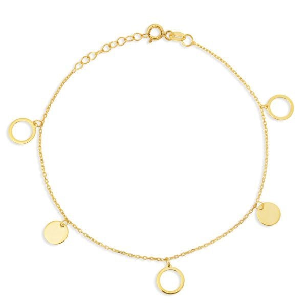 Halka Figürlü Gümüş Bileklik