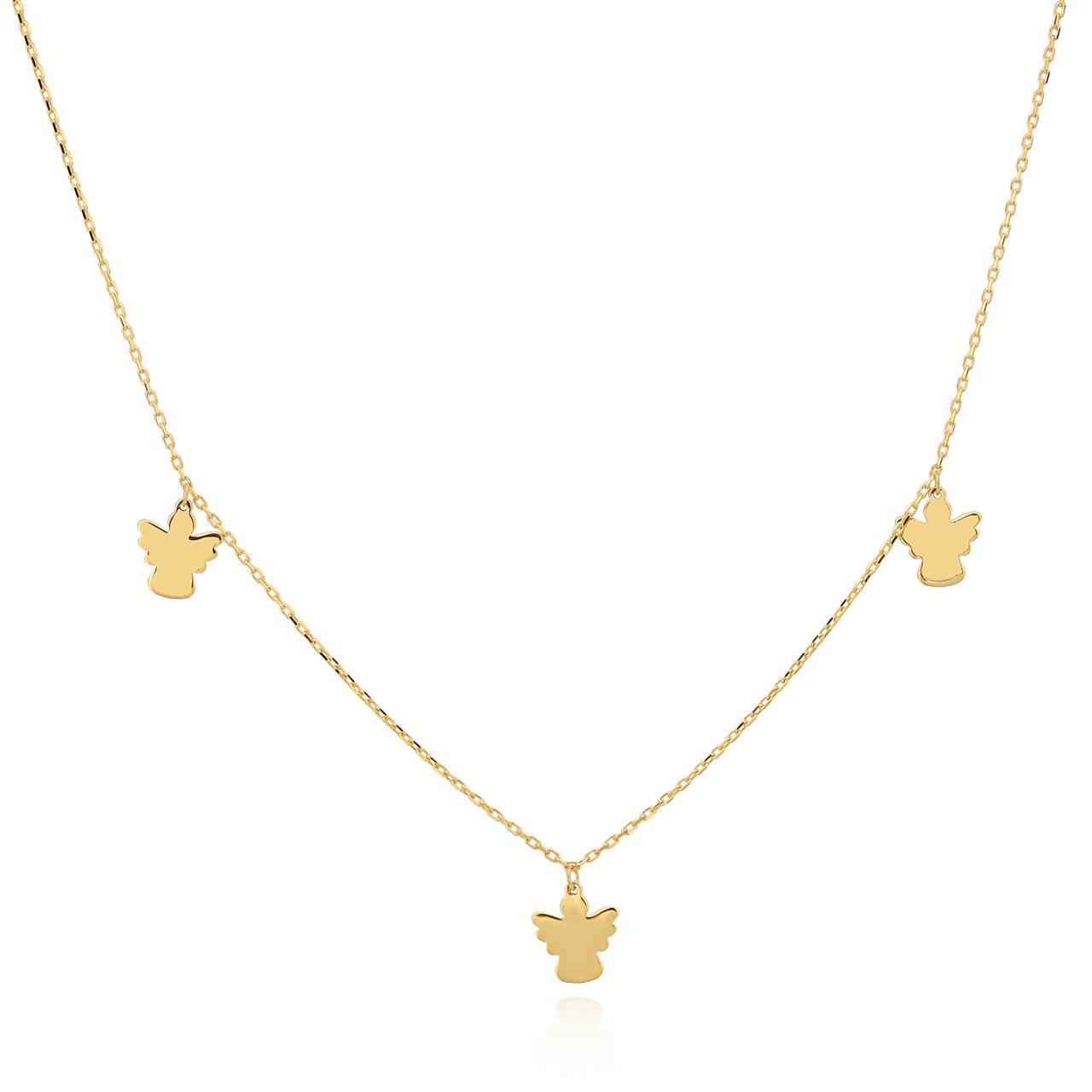 Melek Figürlü Gümüş Kolye