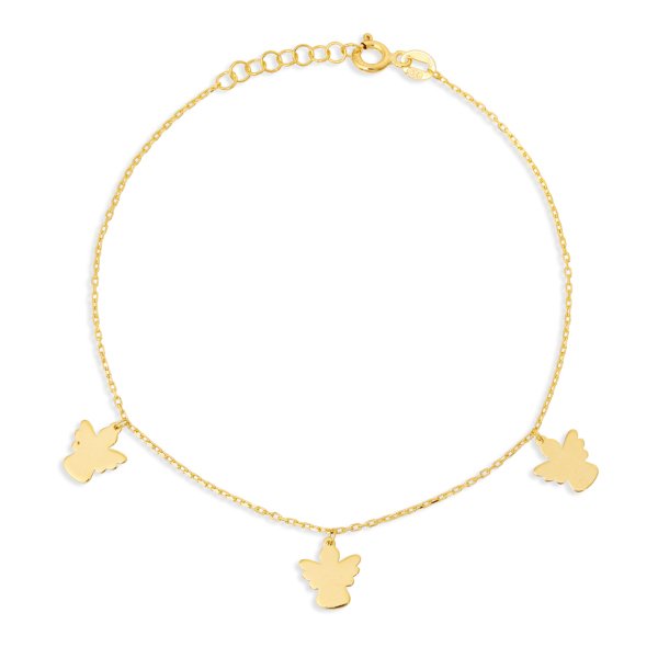 Melek Figürlü Gümüş Bileklik