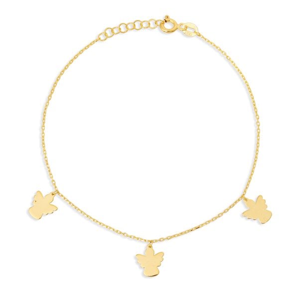 Melek Figürlü Gümüş Bileklik