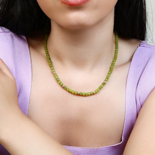 Renkli Boncuklu Altın Kolye