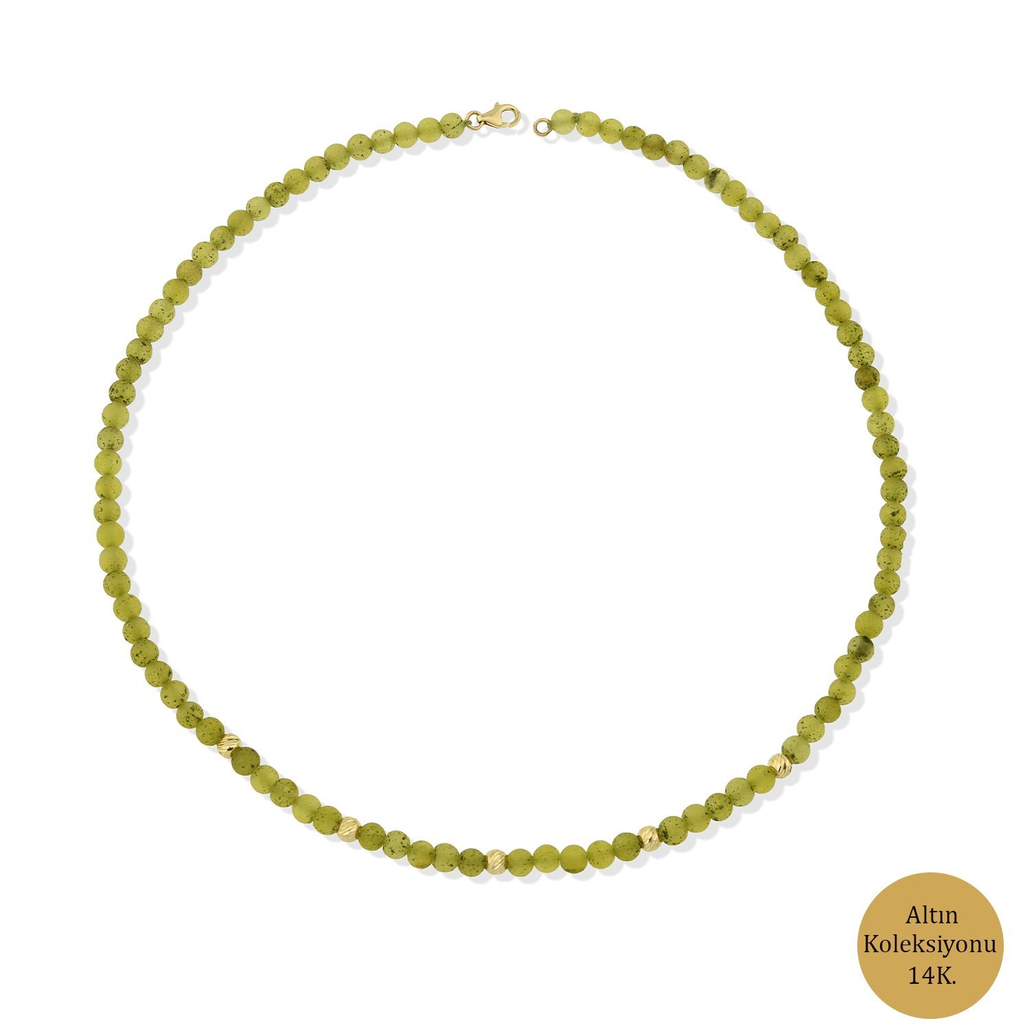 Renkli Boncuklu Altın Kolye