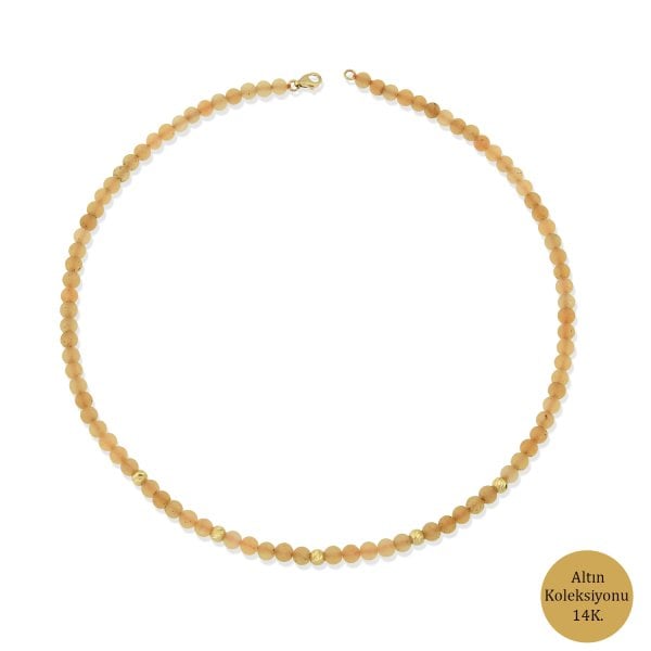 Jade Taşlı Altın Kolye