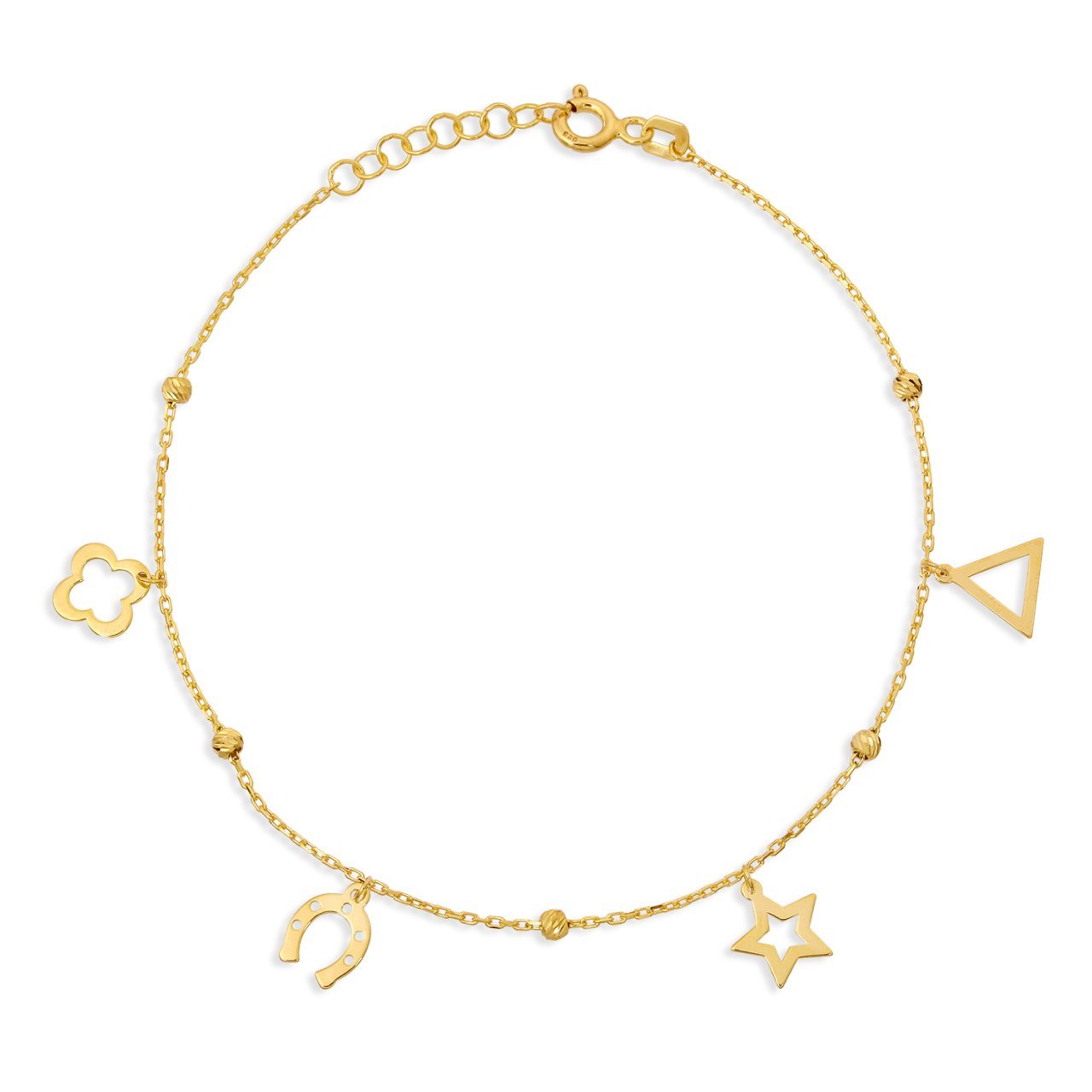 4 Figürlü Gümüş Bileklik